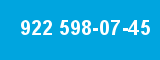 922 598-07-45 922 598-07-45